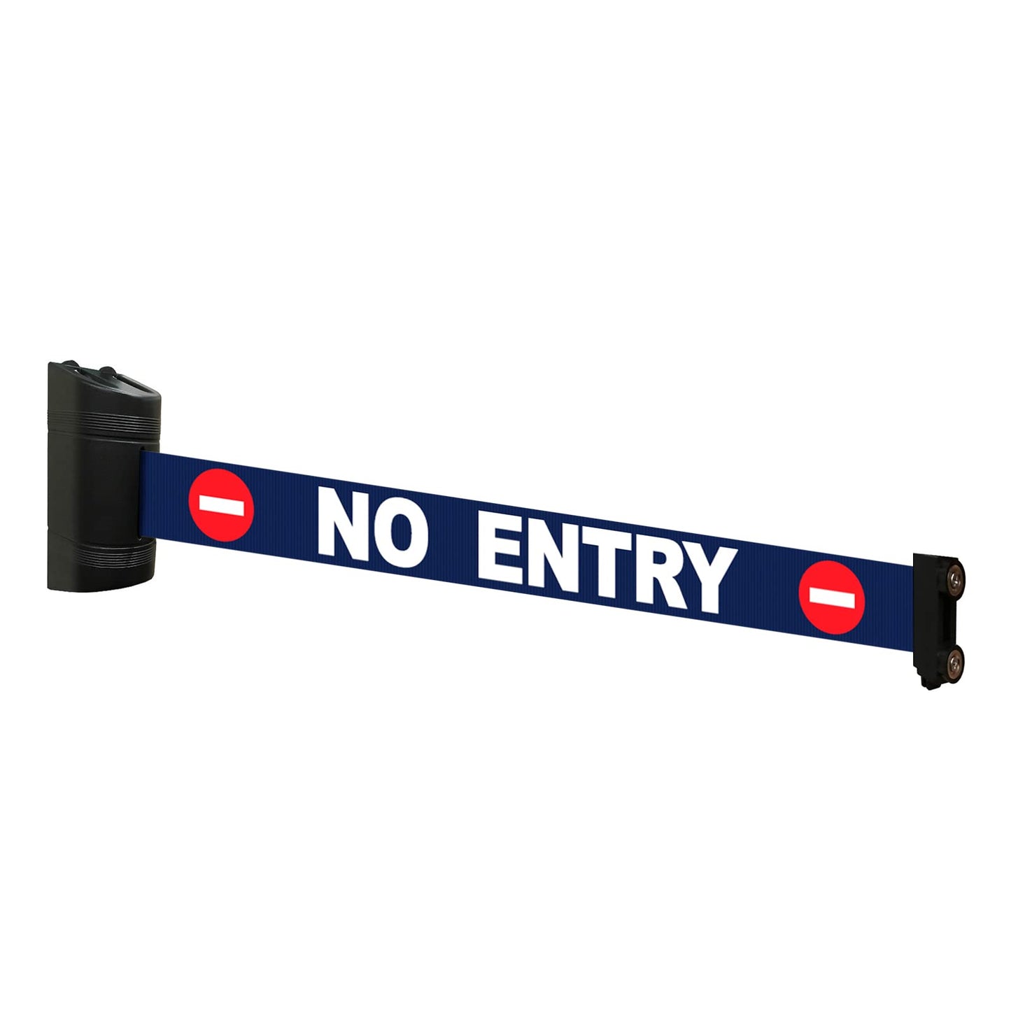 Magnetic Retractable Wall Barrier - Temporary Crowd Control Tool For Safety Queue Solution - 120" Belt Length Coverage with Strong Magnets by VIP Crowd Control (No Entry)