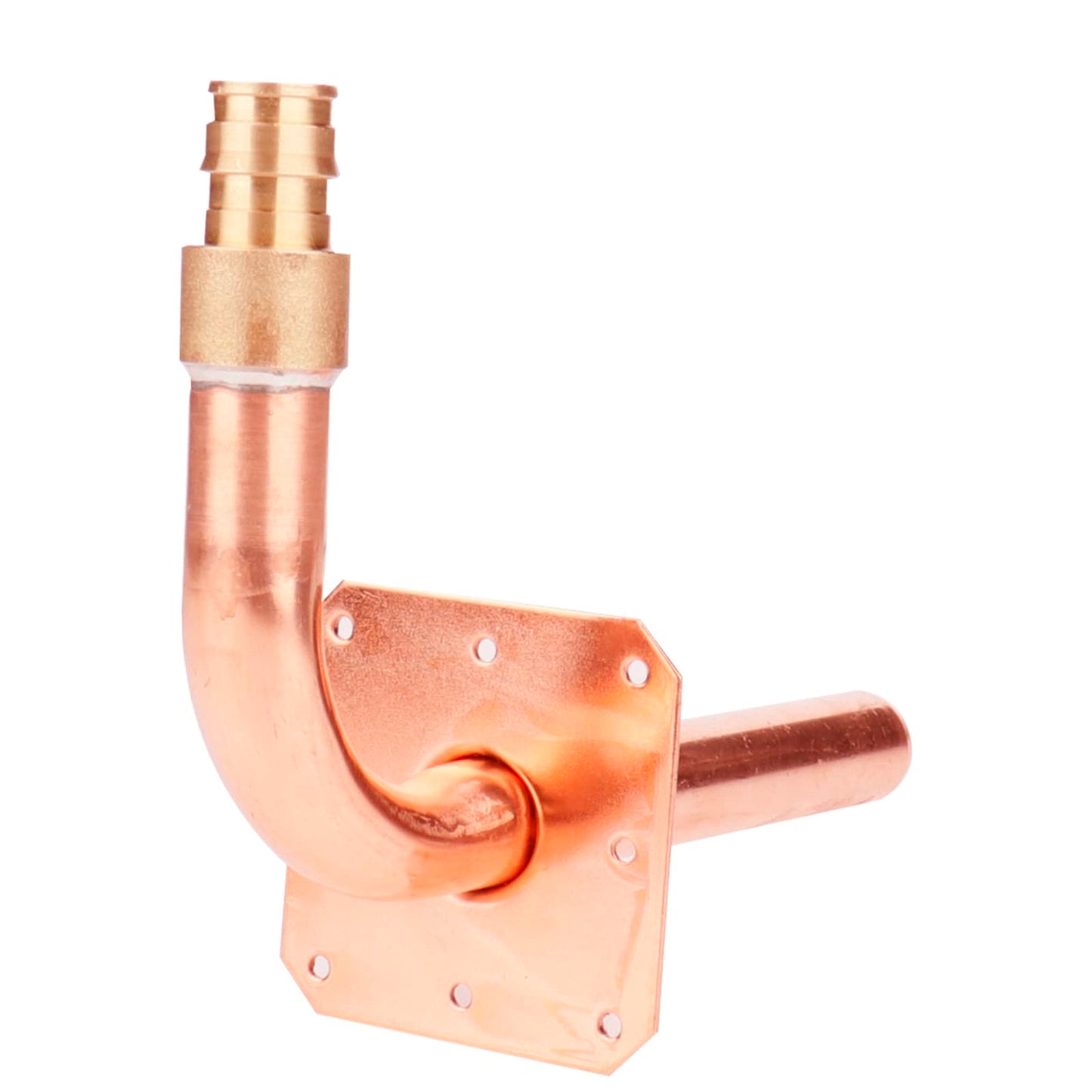 WHK 10 packs Pex-A Copper Stub Out Elbows with Wall Flange 1/2" x 6"
