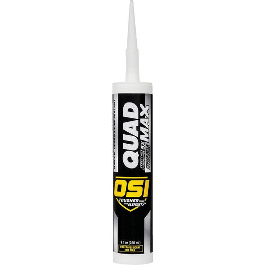 12-Pack of 9.5 oz OSI 1868684 White 001 Quad Max Window, Door & Siding Sealant
