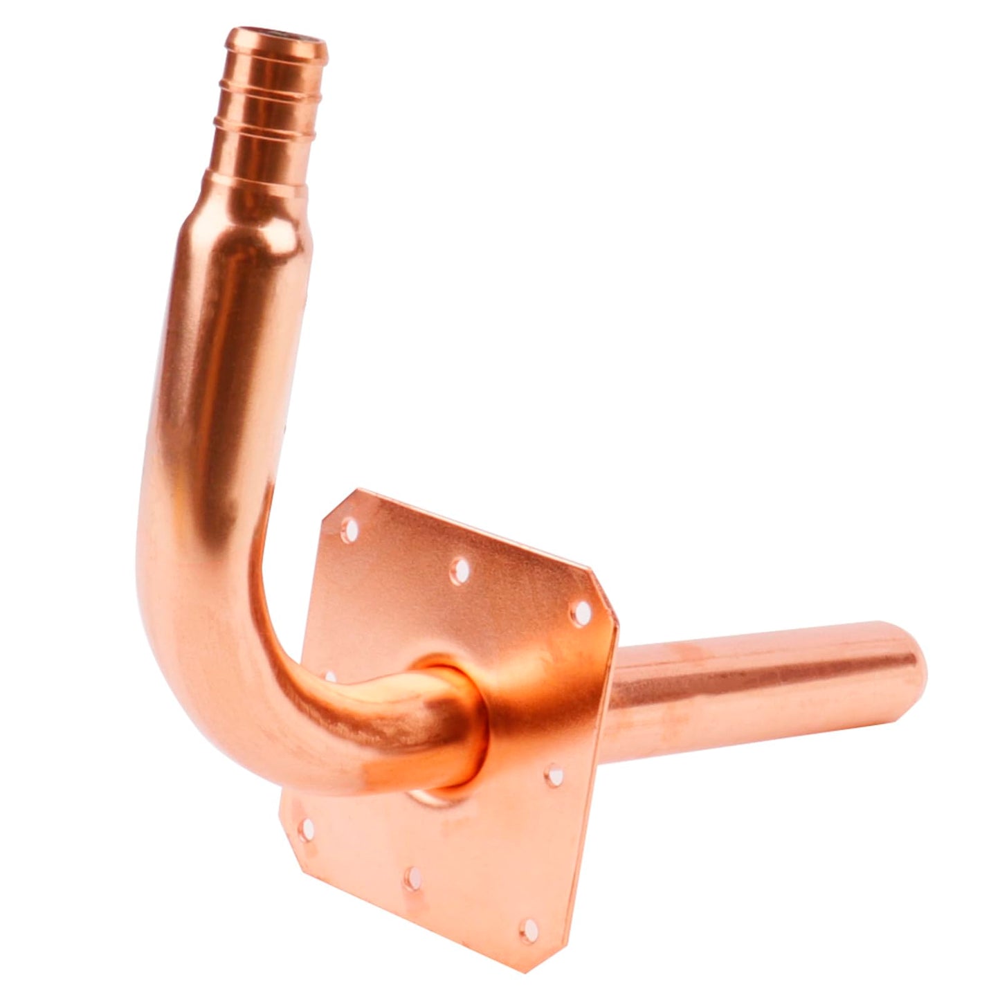 WHK 10 Packs 1/2 Inch Copper PEX Stub Out Pex-B Copper Stub Out Elbow with Wall Flange with Wall Flange 1/2" x 6"