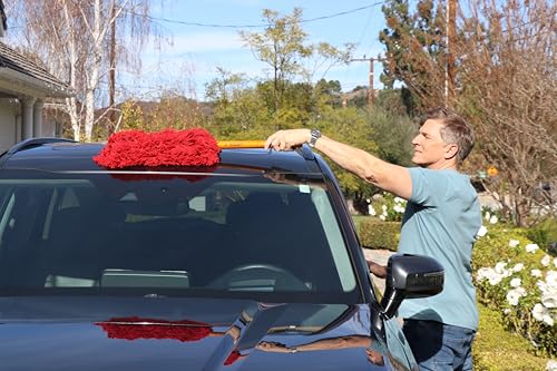 California Car Duster Super Duster, Red X-Large Truck and SUV Duster with Wood Handle 73668