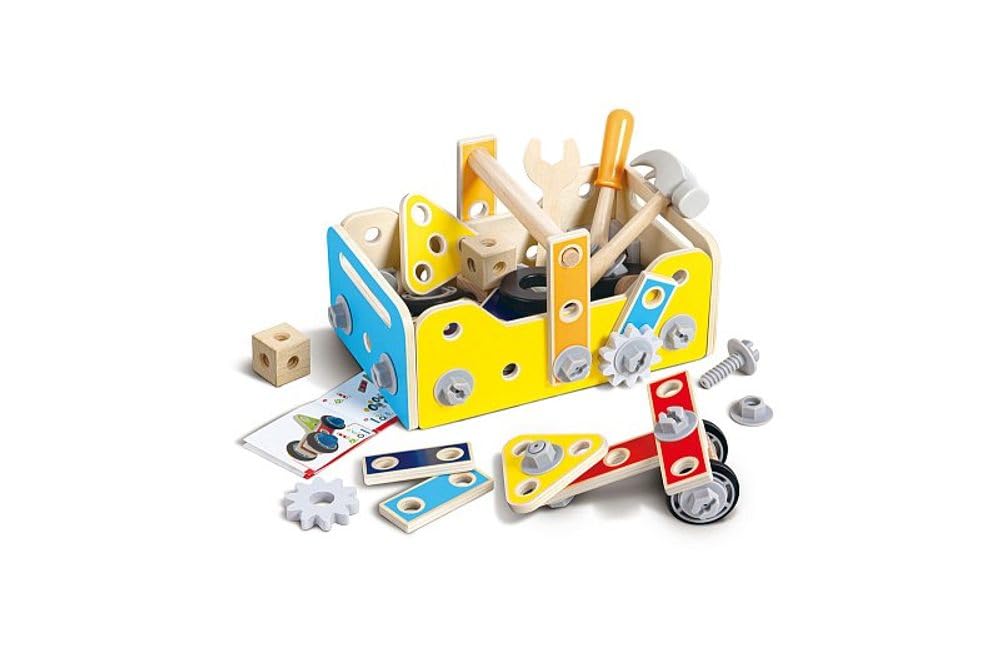 Hape Building Toy Build-It Tool Box - Colourful Tool Box for Children