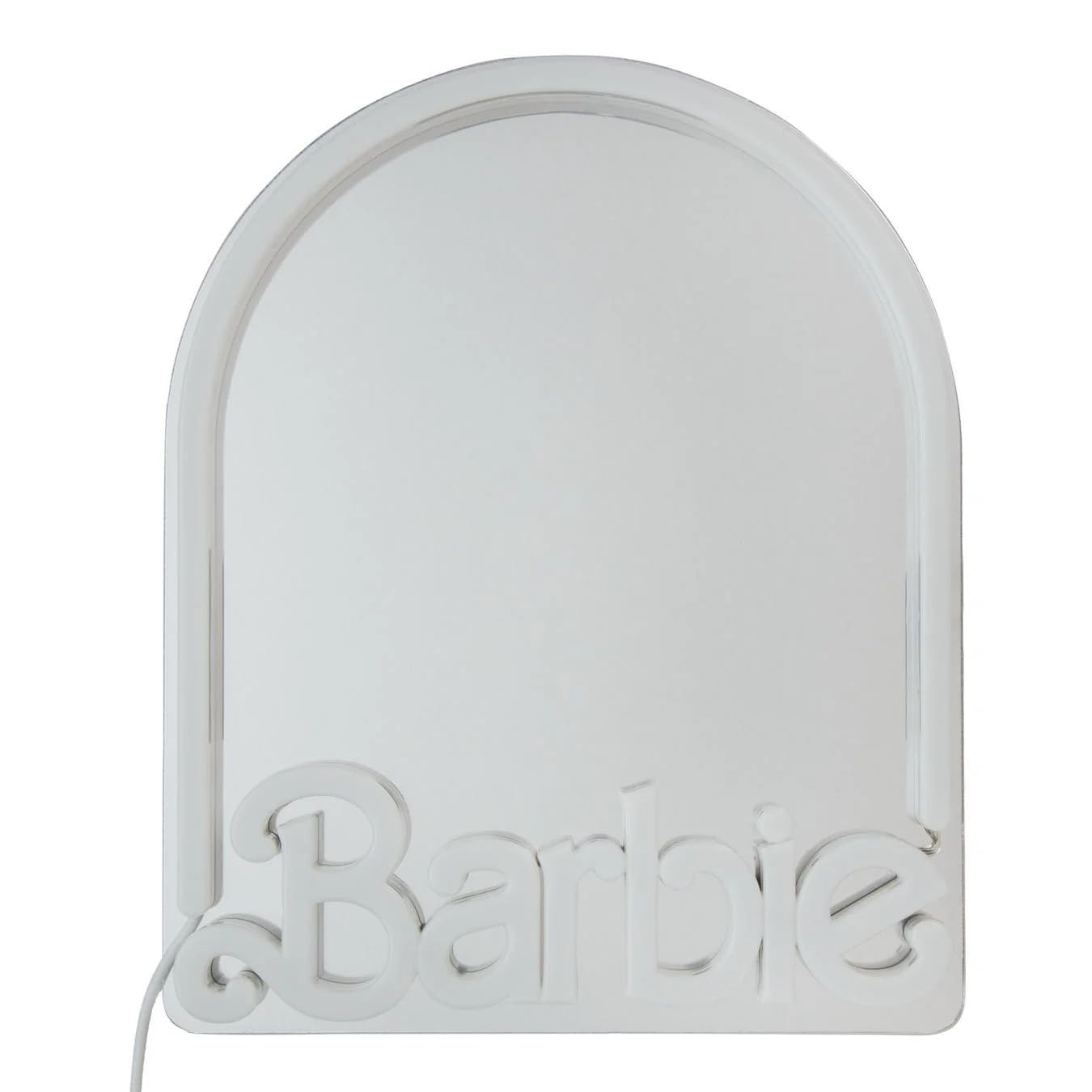 Paladone Barbie LED Neon Light Up Wall Mirror, Officially Licensed Mattel Home & Bedroom Décor for Girls, Teenagers, Women, Pink USB Powered Lamp