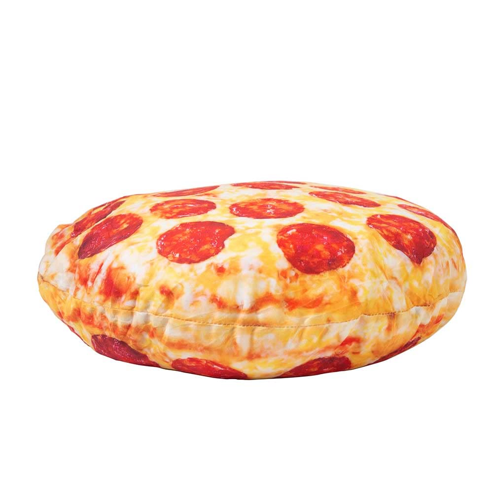 LINIL Pizza Shaped Pillow Funny 3D Giant Round Food Plush Stuffed Pillow Novelty Throw Cushion Stuffed Animal Toy 16"