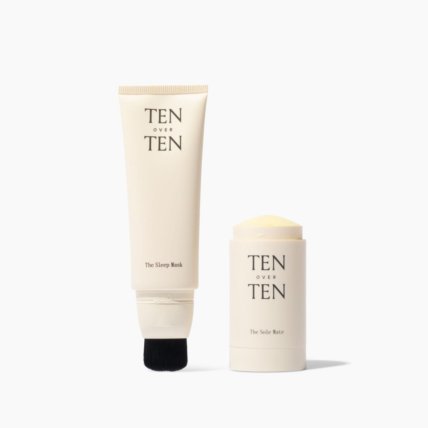 tenoverten - The Overnight Gift Set | The Sleep Mask (1.7 fl oz | 50 ml) and The Sole Mate (1.7 oz | 50 ml) | Moisturizing, Hydrating | Clean, Non-Toxic Hand and Foot Care