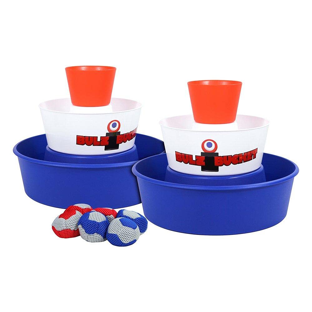BULZiBUCKET Beach, Tailgate, Camping, Yard Game Indoor/Outdoor by Water Sports, Perfect for Family Game Night, Outdoor Games, Red/White/Blue