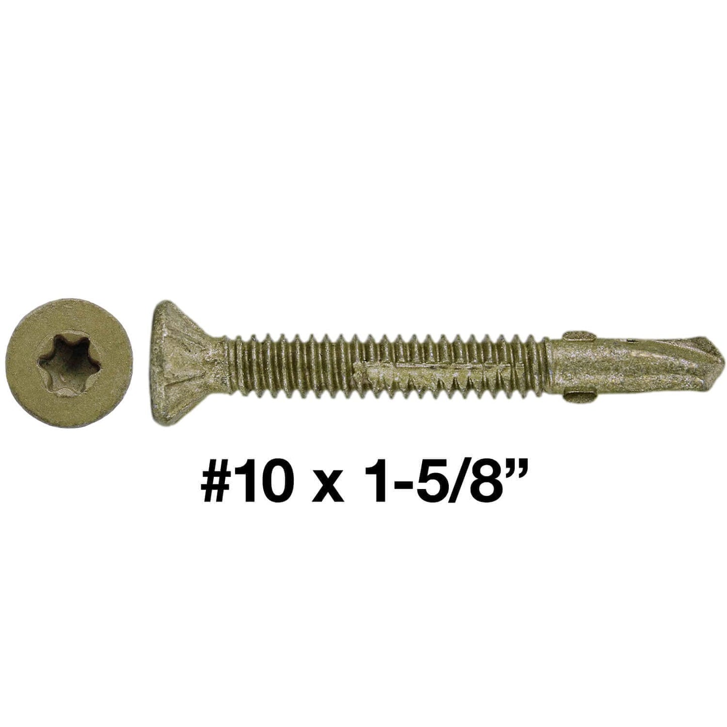 Jake Sales #10x1-5/8 Reamer Tek Torx/Star Head Self-Drilling Wood to Metal Screws - for Flatbeds, Trailers or Fastening Wood to Steel -T-25 Torx Screw Head (5 POUNDS 565 Approx. Screw Count)