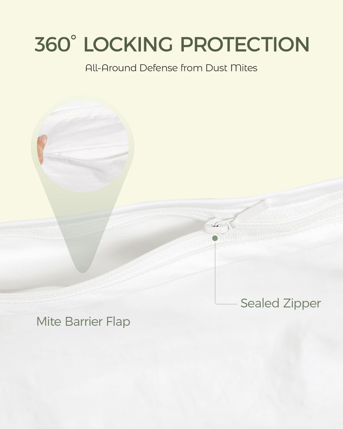 FAUNNA 100% Cotton Duvet Cover, Hypoallergenic Bed Bug Proof White Minimalist Comforter Cover Zipper-Featuring Antimicrobial Product Protection for Enhanced Freshness Duvet Protector (Queen)