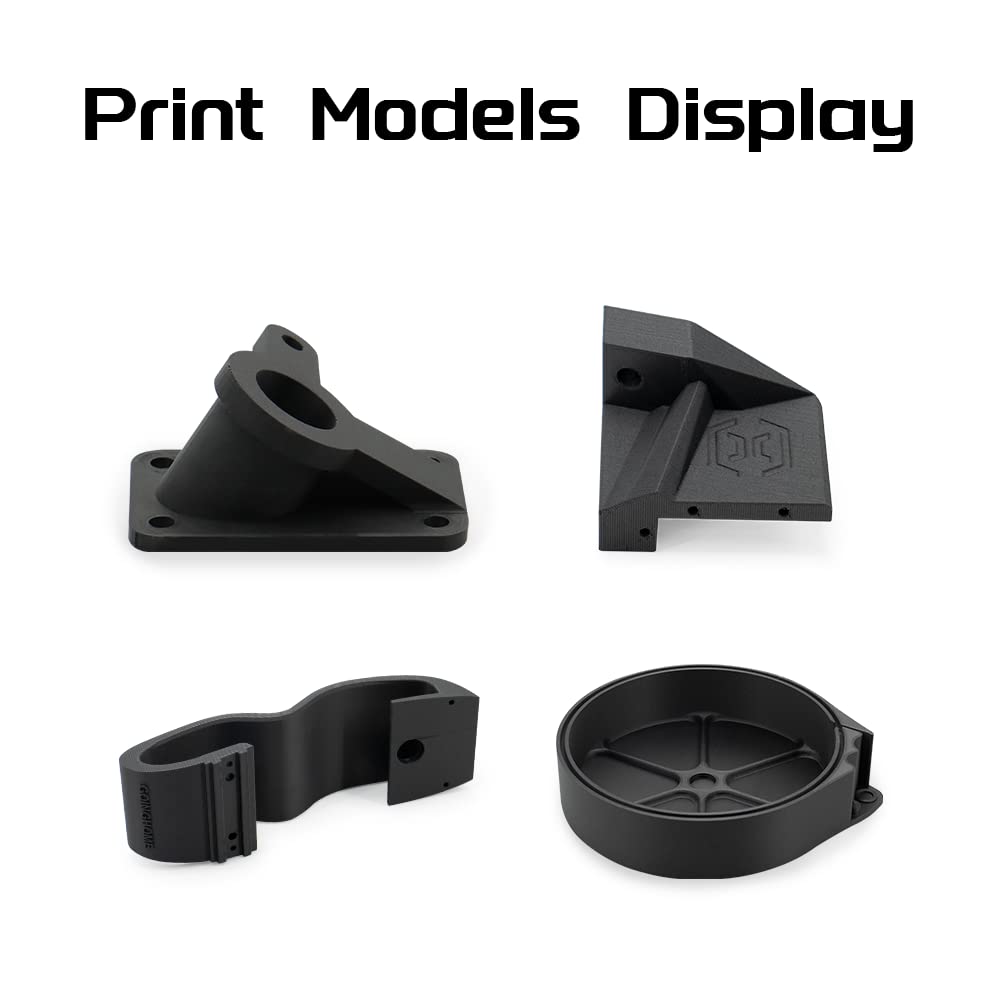 R QIDI TECHNOLOGY PA12-CF Nylon Filament 1.75 Black, Carbon Fiber Nylon Filament 1.75mm 1Kg Spool 3D Printer Filament, High Strength, High Precision, No Warpage, Low Moisture Sensitivity