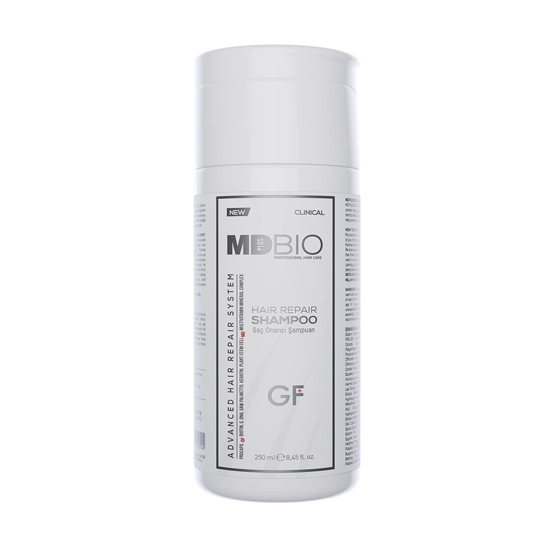 MD PLUS BIO Hair Regrowth Shampoo, Clinically Tested Repair Shampoo, Anti-Thinning Shampoo, Hair Loss Shampoo, Hair Thinning Therapy For Men & Women, Sulfate Free Paraben Free - 5.07 Fl Oz (150 ml)