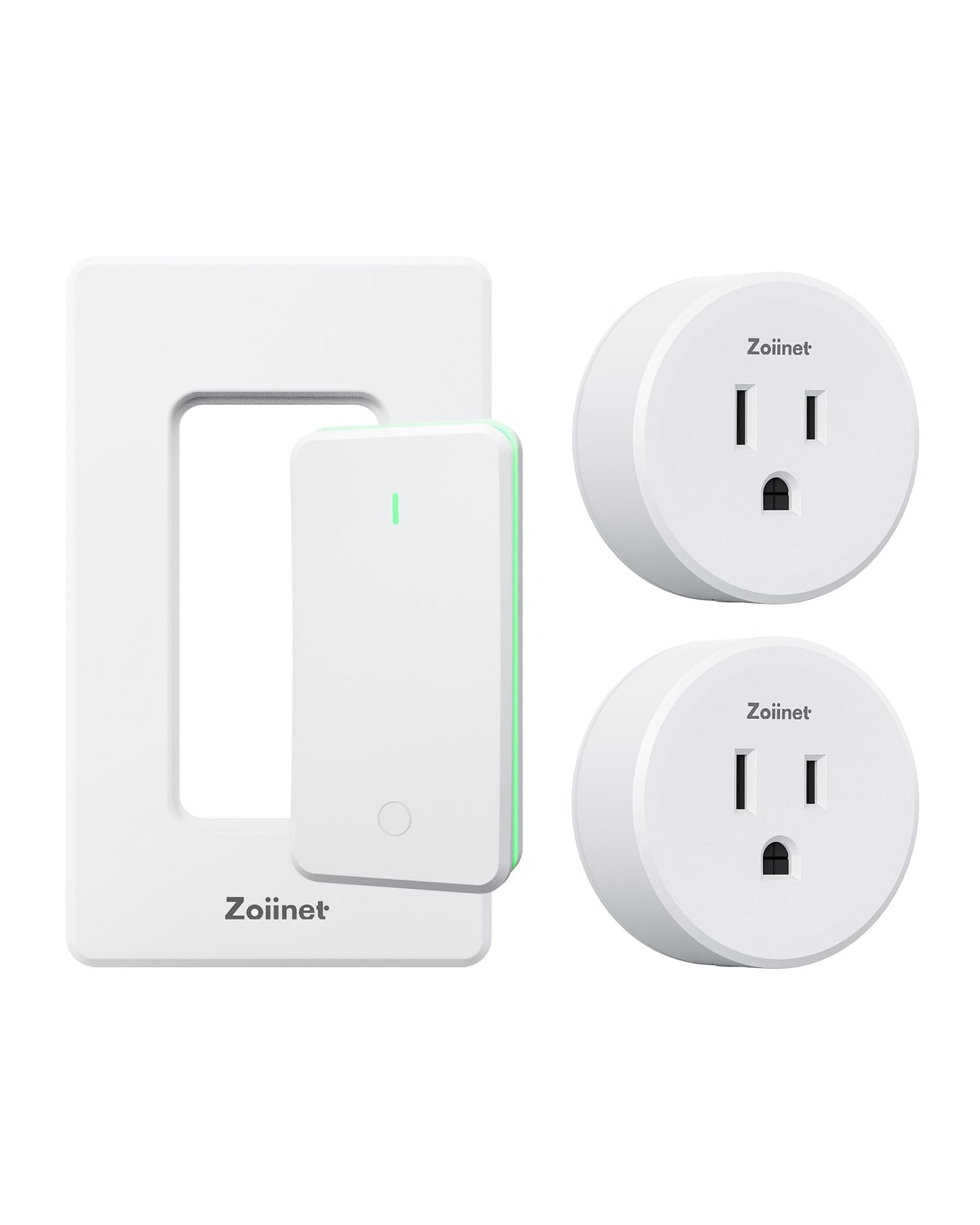 Zoiinet Remote Control Outlet Plug Switch, Buckle Design & Removable Wireless Light Switch, No Wiring Needed, 300 ft, 15A/1500W, Programmable, for Household Appliances(2 Pack)