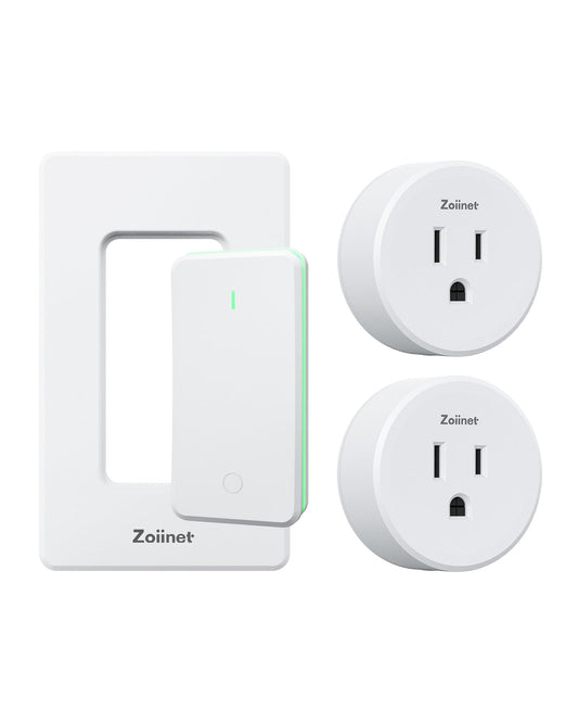 Zoiinet Remote Control Outlet Plug Switch, Buckle Design & Removable Wireless Light Switch, No Wiring Needed, 300 ft, 15A/1500W, Programmable, for Household Appliances(2 Pack)