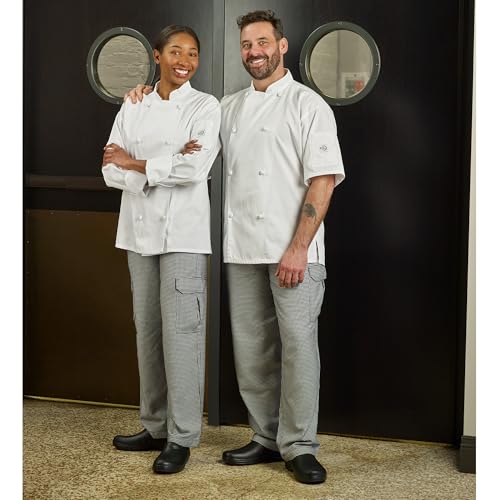 Mercer Culinary Unisex Adult Traditional Neck Chefs-jackets, White, Medium US