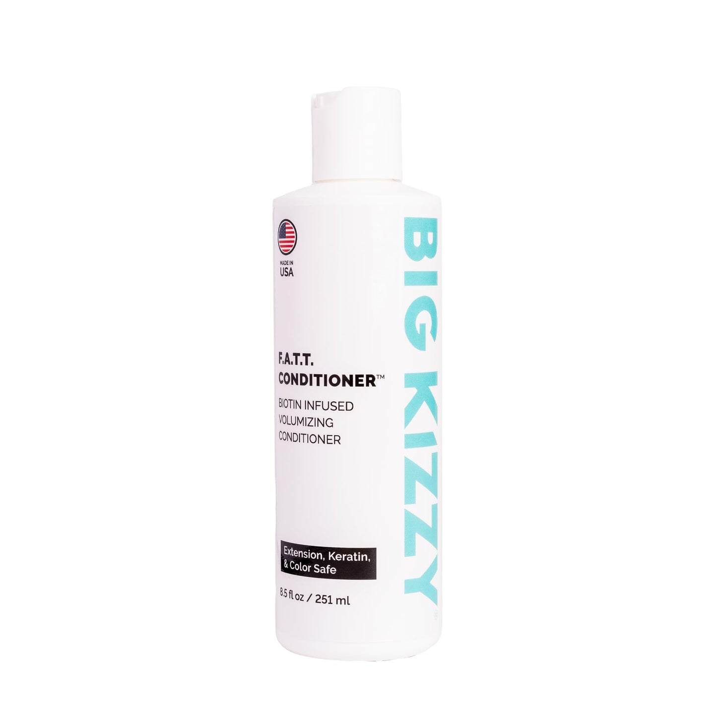 Big Kizzy F.A.T.T. Thickening & Volumizing Biotin Conditioner for Extensions, Hair Color & Keratin Treatments - Paraben & Sulfate Free - 8.5oz
