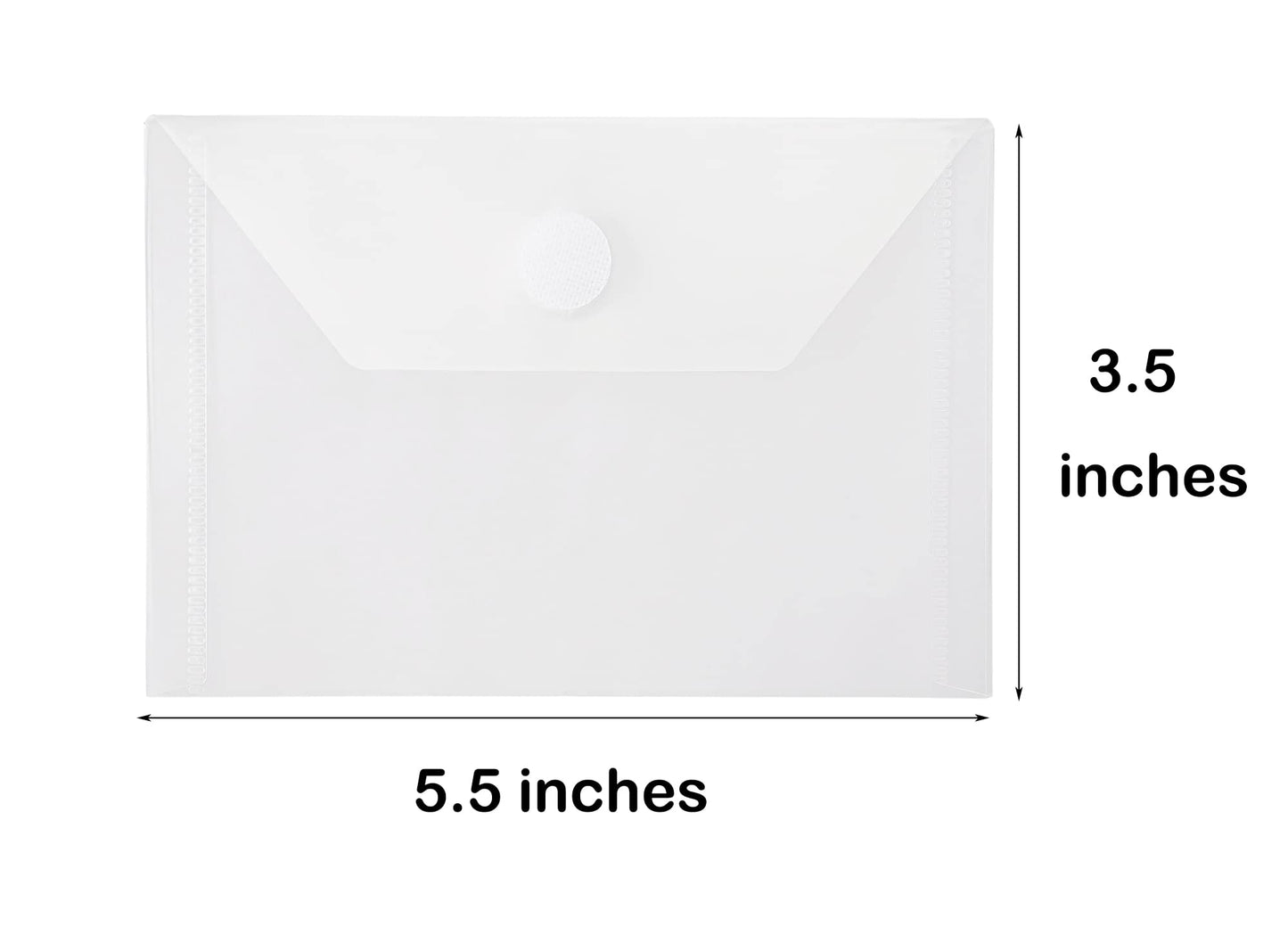 YESSART 3x5 Plastic Envelopes Hook Loop Closure Coupon Receipt Storage Holder 80 Pack (80 pack)