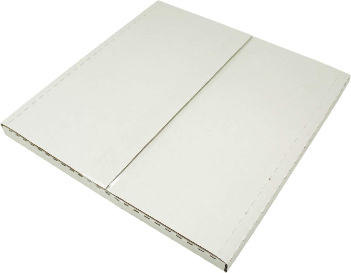 (10) White Vinyl Record LP Shipping Mailer Boxes - Holds 1 to 3 12" Records - Adjustable Height - STRONG 32 ECT Cardboard #12BC01VDWH