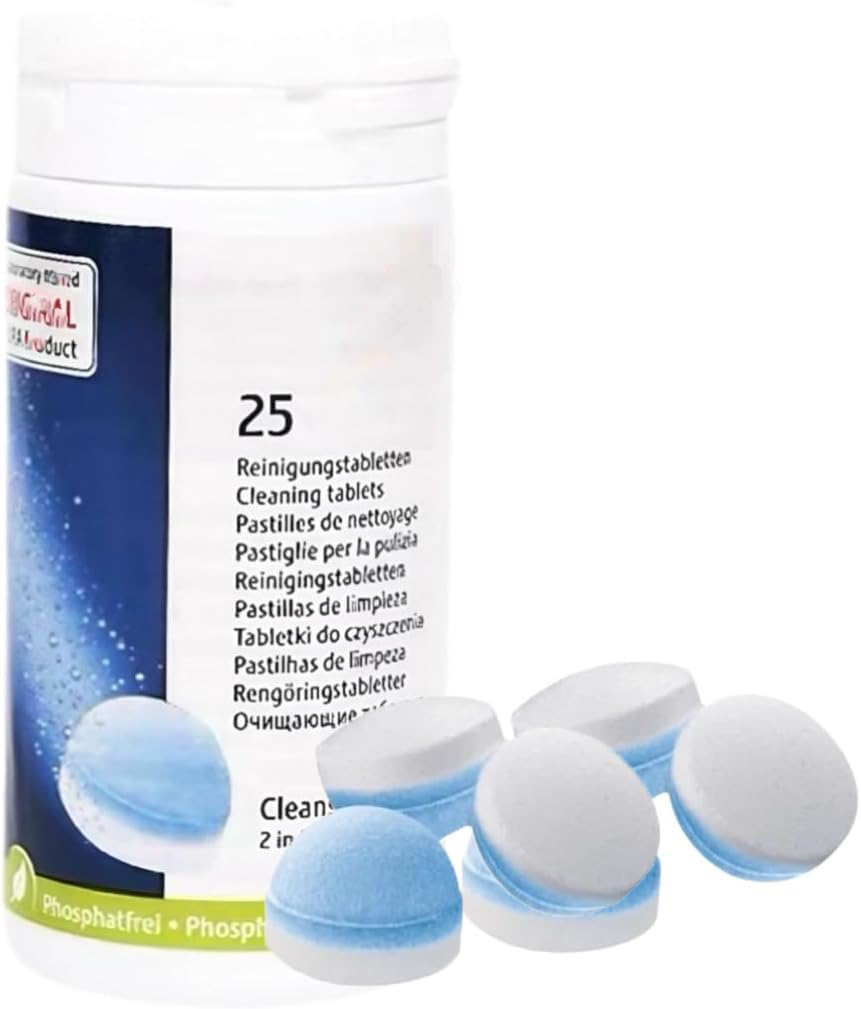 Cleaning Tablets, Descaling Tablets for All Fully Automatic Coffee Machines (25 Count)
