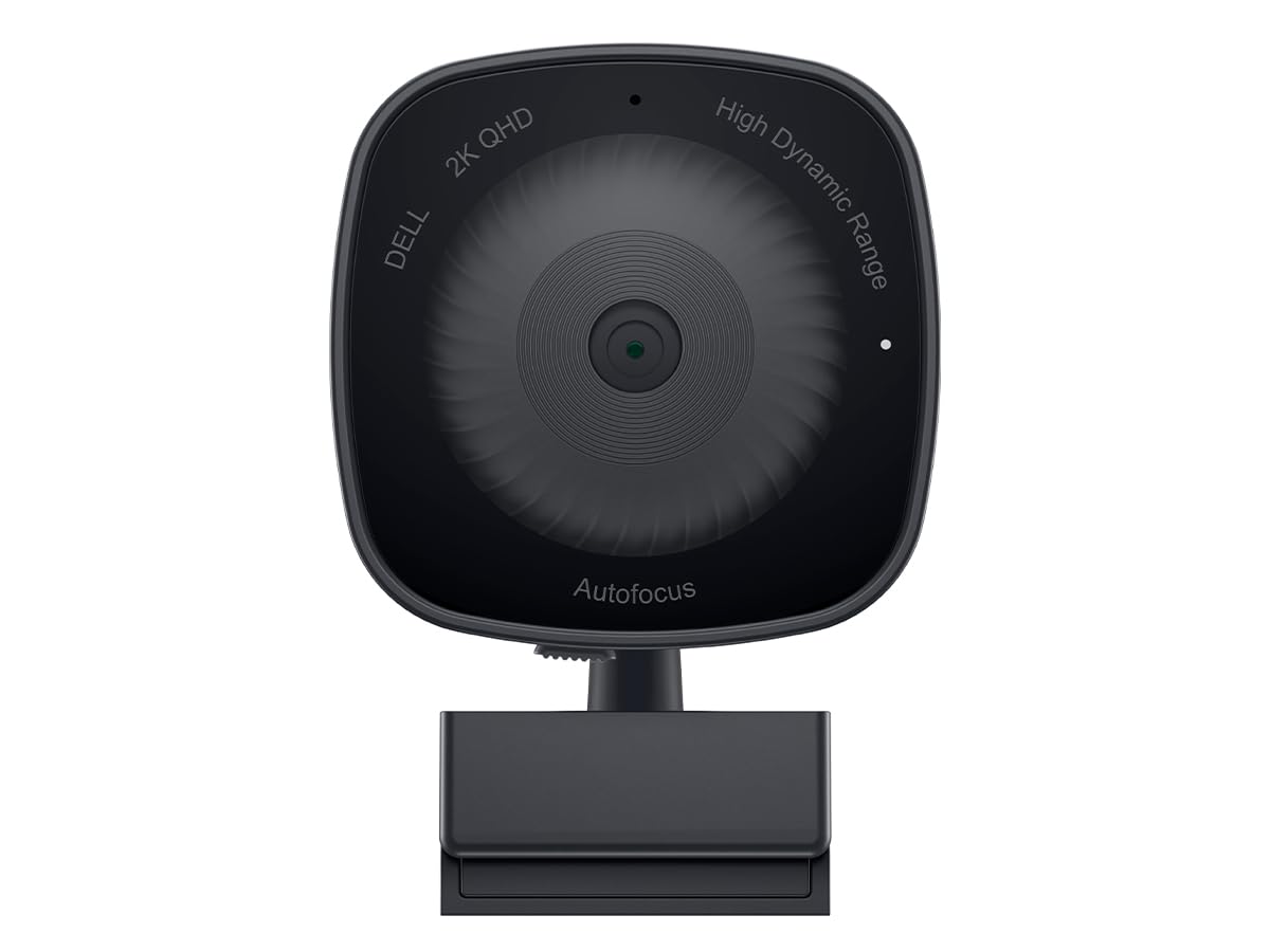 Dell Webcam WB3023-2K QHD/FHD/HD Resolution, Sony Sensor, f2.0 Aperture, Face Detection, Noise Reduction Mic, 2X HD Zoom, USB-A, Microsoft Teams/Zoom Certified - Black
