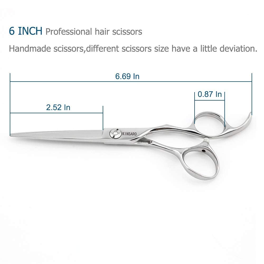 6" Professional Hair Scissors Set Hair Cutting Shears Barber Scissors Japan 440C Barber Hair Thinning Scissors Convex Edge Kinsaro