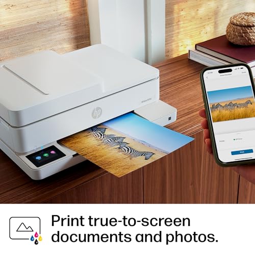 HP Envy 6555e Wireless All-in-One Color Inkjet Printer, Portobello, Print, scan, copy, Duplex printing Best-for-home, 3 month Instant Ink trial included, AI-enabled (714N5A)
