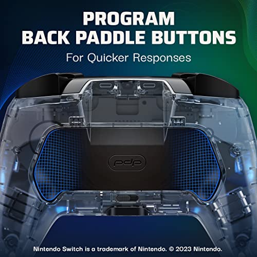 PDP Gaming Afterglow Wireless Nintendo Switch Pro Controller: Prismatic RGB LED Lighting, Full Motion Control Gamepad, Customizable Paddle Buttons