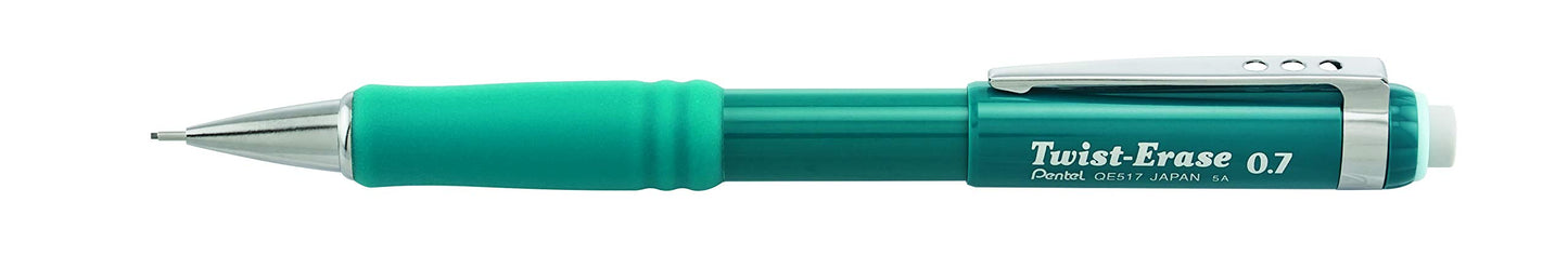 Pentel Twist-Erase III Mechanical Pencil, (0.7mm), Turquoise Barrel