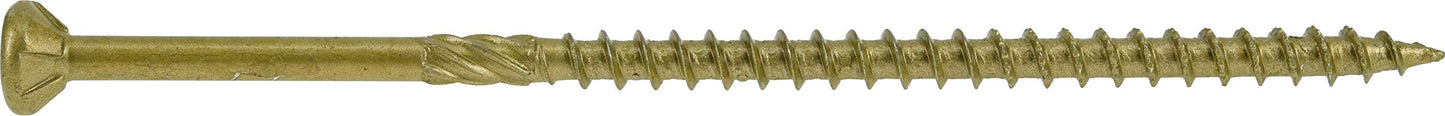 Power Pro 48616 Wood Screws, #10 x 4-1/2", Premium Outdoor Deck Screws, Rust Resistant, Epoxy Coated Bronze, 5lb Tub, 237 pcs