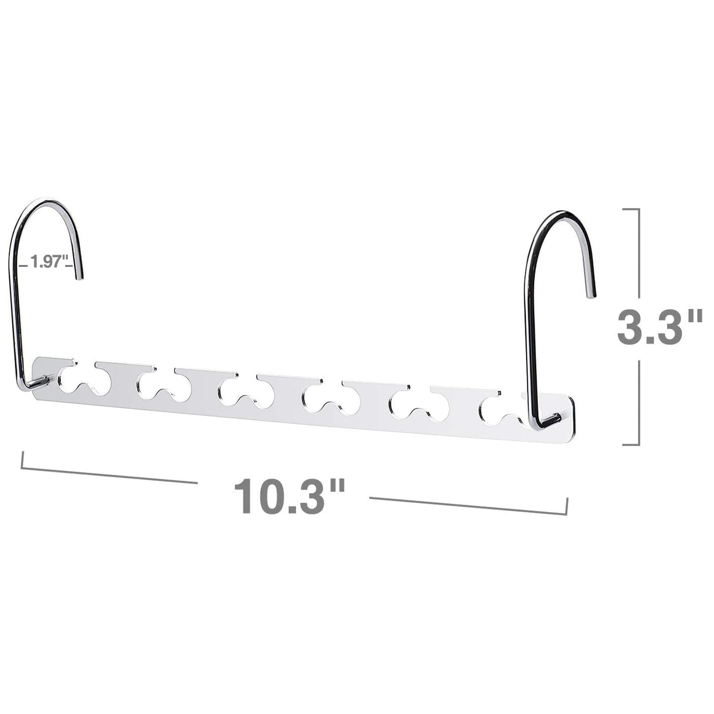 HOUSE DAY Space Saving Hangers for Clothes 20 Pack, Heavy Duty Hanger Organizer | 30 Lbs Capacity |, Metal Magic Hanger, Sturdy Multi Hangers, Closet Space Saver Closet Organizers and Storage