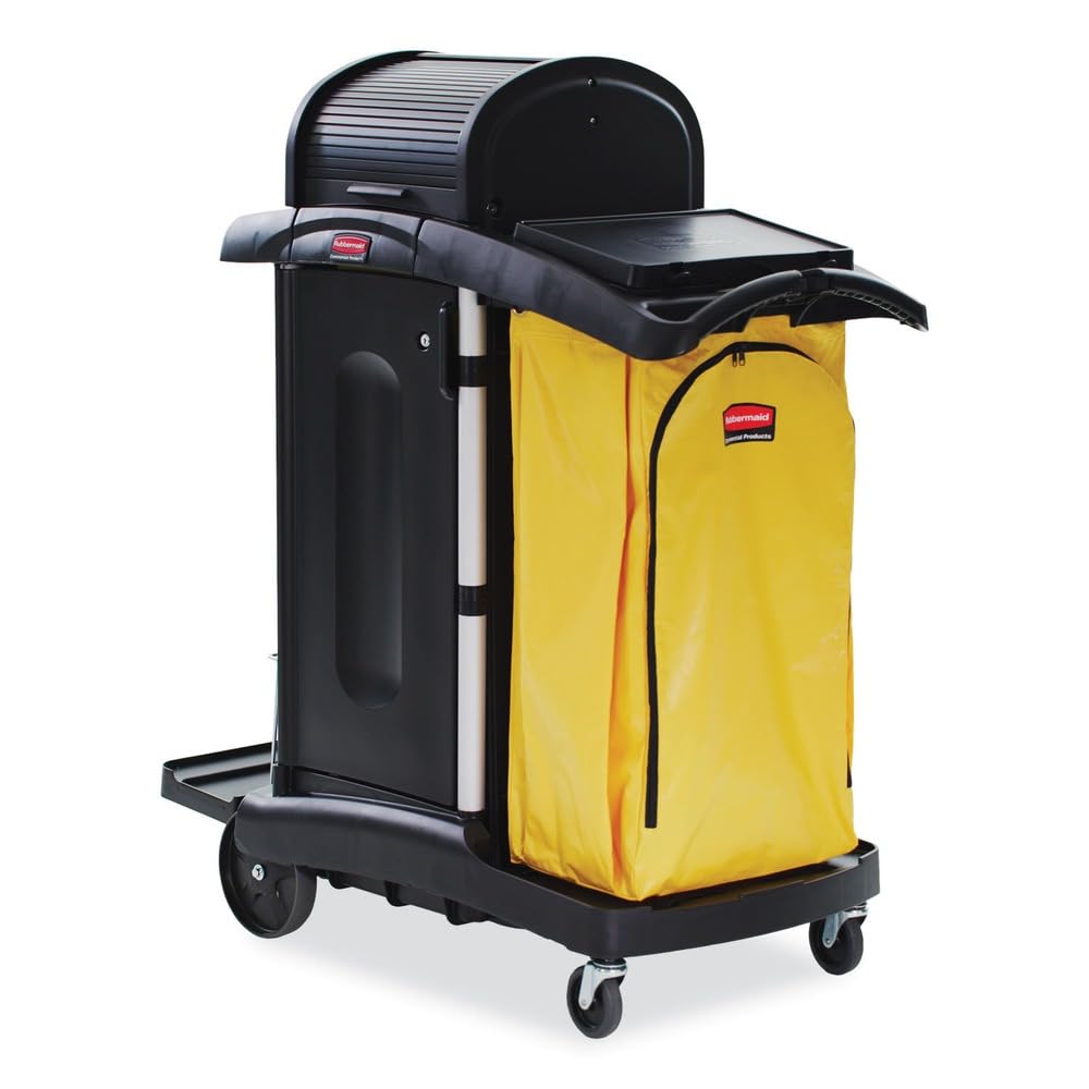 Rubbermaid Commercial High Capacity Vinyl Janitorial Cleaning Cart Bag Waste/Trash/Laundry/Linen Collection for Restraurant/Café/Office/School/Motel/Facility 34 Gallon Yellow