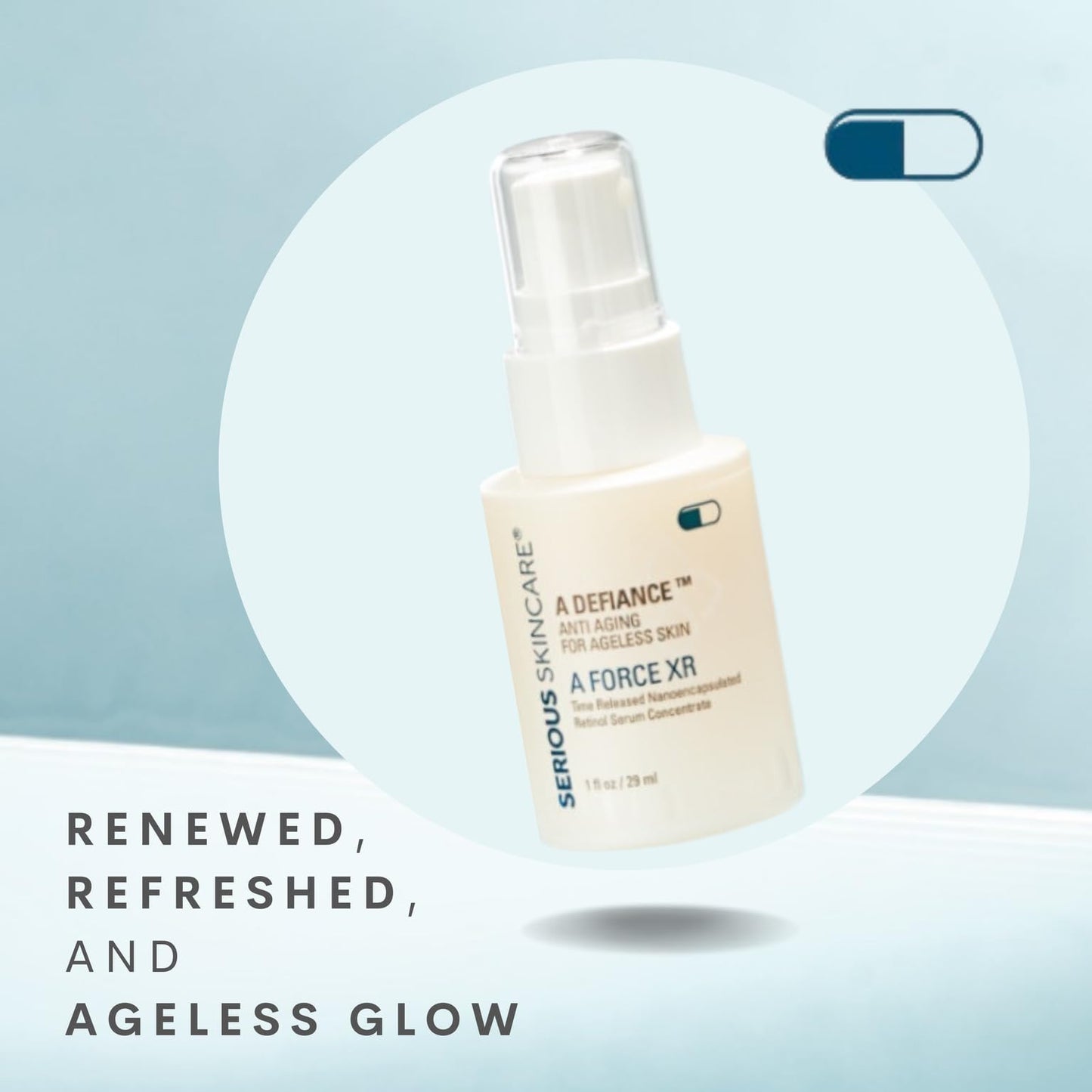 Vitamin A Force XR Retinol Serum Concentrate - Micro Exfoliate & Resurface for Radiant Skin - For Lines, Wrinkles - Pore Minimizer - Encapsulated Retinol for Anti-Aging - Serious Skincare - 1 Oz.