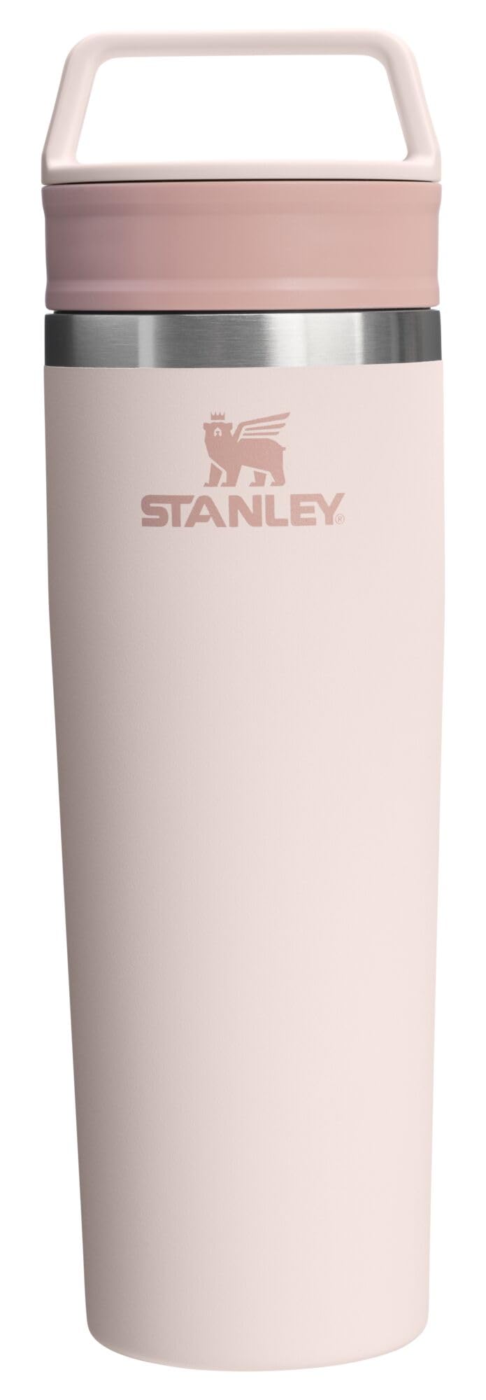 STANLEY Cafe To Go Travel Mug 20 oz | Leakproof Two-Part Drink Through Lid | Tumbler Cup for Coffee, Tea and Drinks | Insulated Stainless Steel Coffee Mug | BPA-Free | Rose Quartz