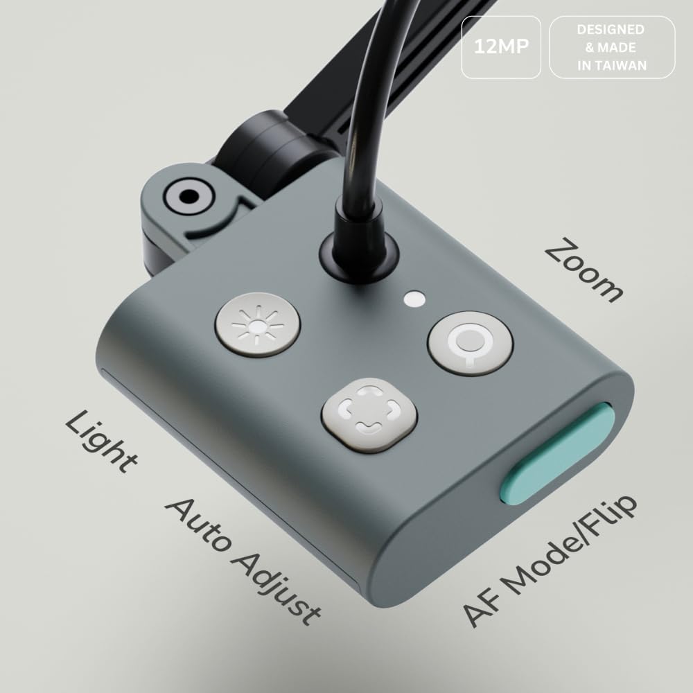 OKIOLABS OKIOCAM S2 Pro 13-MP USB Document Camera, Built-in Light & Mic, OKIOPoint Smart Pointer, for PC | Mac | Chromebook, Ultra HD Camera for Live Demo for Web Conference, Remote Teaching