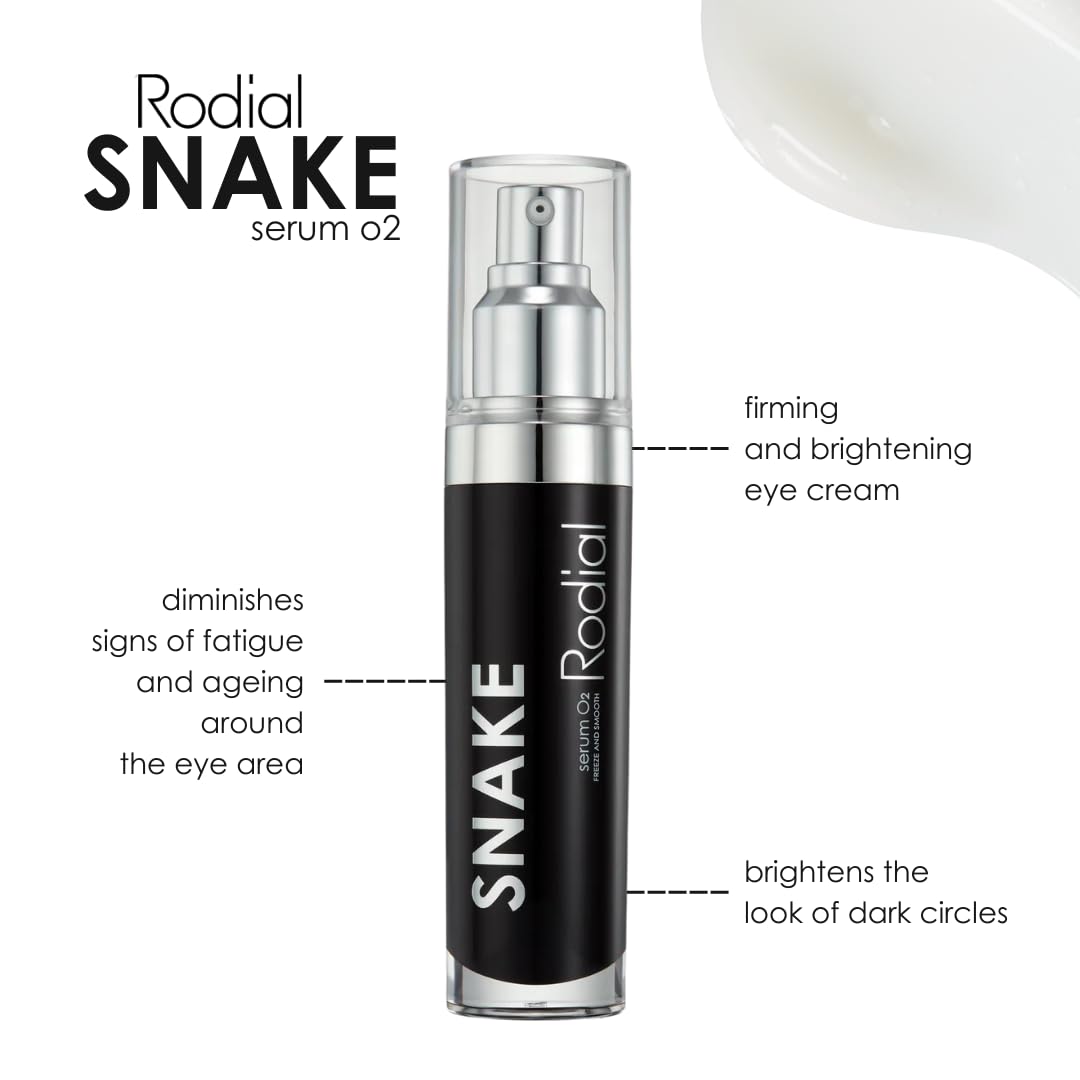 Rodial Snake Serum O2 1fl.oz. High-Performance Serum with Blurring-Effect for Reducing Lines and Wrinkles, Syn-ake Tripeptide for Firming and Smoothing Effect, Rejuvenating Hyaluronic Acid