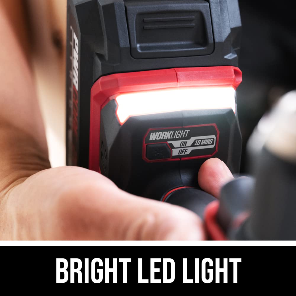 Skil PWR CORE 20 Brushless 20V 1/2" Compact Variable-Speed Drill Driver Kit with 1/2'' Single-Sleeve, Keyless Ratcheting Chuck & LED Worklight Including 2.0Ah Battery and PWR Jump Charger-DL6293B-10