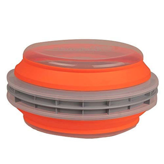 CanCooker Batter Bowl XL: Collapsible, Mess-Free, Dishwasher and Microwave Safe, Chemical-Free in Vibrant Orange