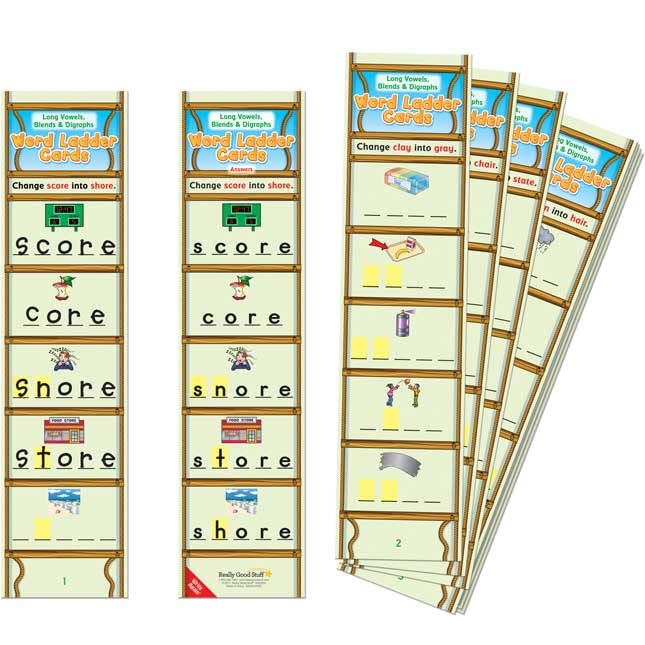 Really Good Stuff Word Ladder Card Sets