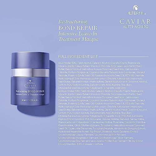 Alterna Haircare CAVIAR Anti-Aging Restructuring Bond Repair Intensive Leave-In Treatment Masque 1.7oz | Repairs, Strengthens and Protects Damaged Hair
