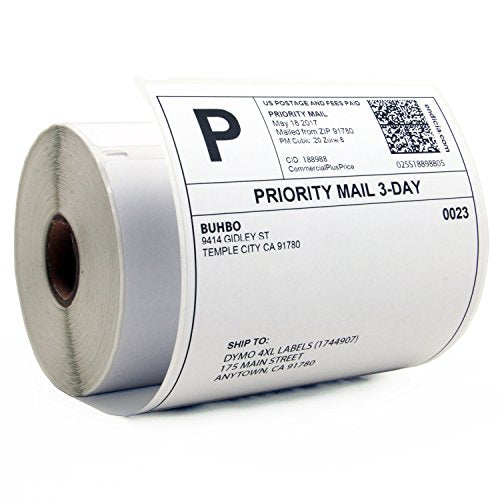 Buhbo Compatible with DYMO LabelWriter 4XL 4" x 6" Shipping Label 1744907, White (20 Pack / 220 Labels Per Roll)