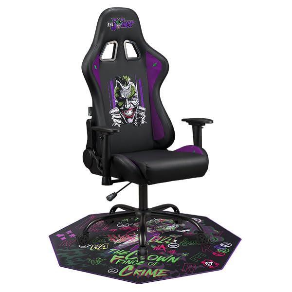 DC Comics Joker - Non-Slip Gamer Floor Mat for Gaming Chairs and Office Chairs - 39' x 39'