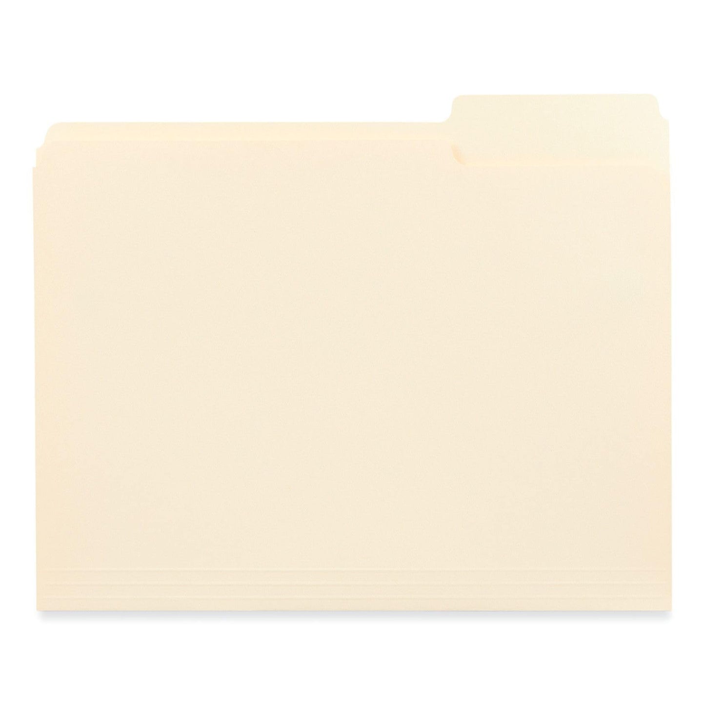 Universal Top Tab File Folders, 1/3-Cut Tabs: Assorted, Letter Size, 0.75" Expansion, Manila, 250/Box