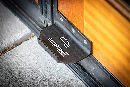 StepNpull Hands Free Door Opener – 2pk No Touch Door Foot Pull & Commercial Touchless Door Opener Tools for Bathroom (Black - 2 Count)