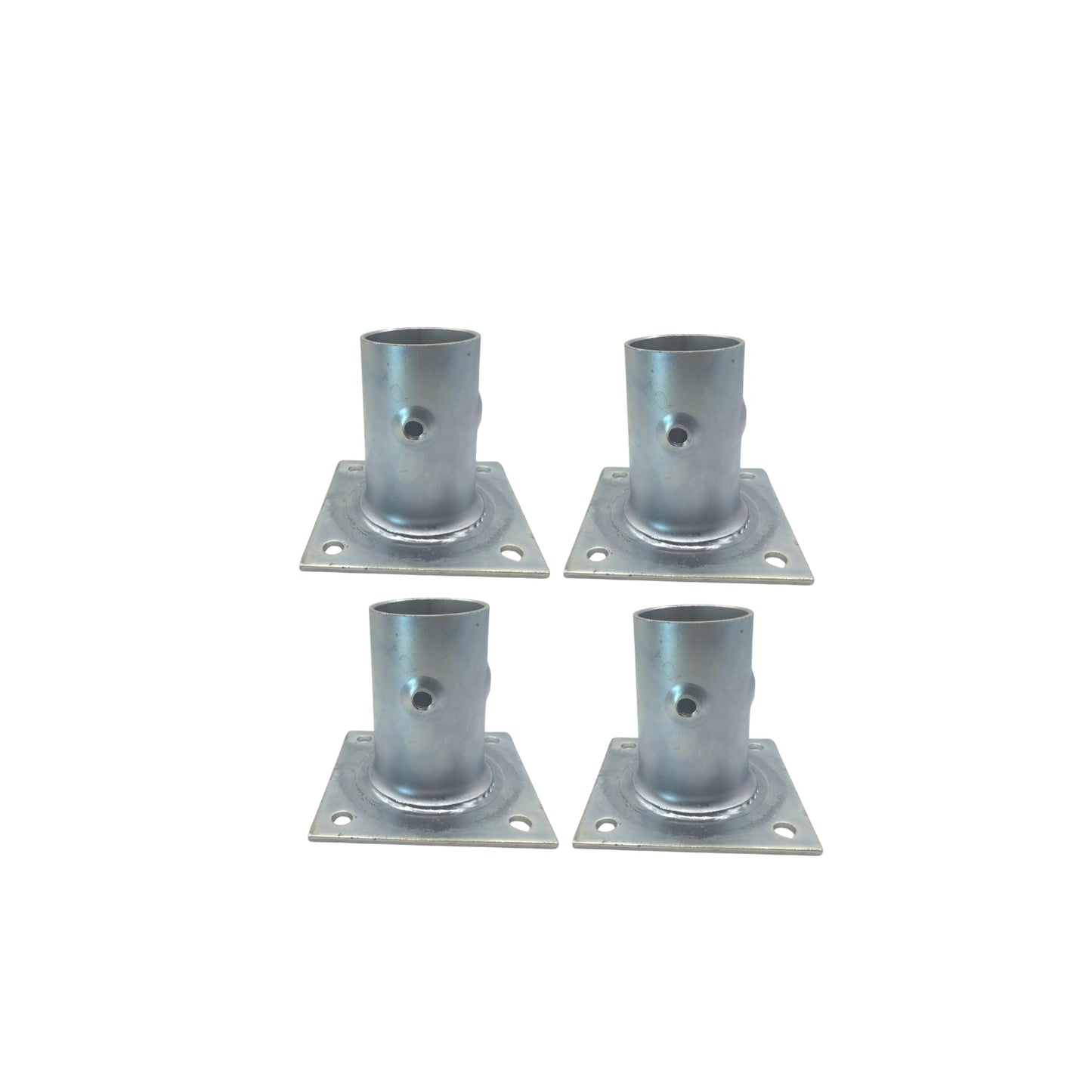 Generic Galvanized Steel Flange for 1-5/8 OD Tubing (4 Pack) (Perfect for Mounting Stainless Worktables, Equipment stands, and kitchen equipment legs., Gray