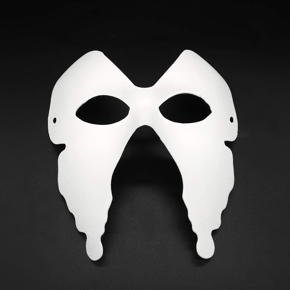Lynkaye White Plain Masks,16 pcs DIY Unpainted Masquerade Masks(16 Pcs) (Style B)