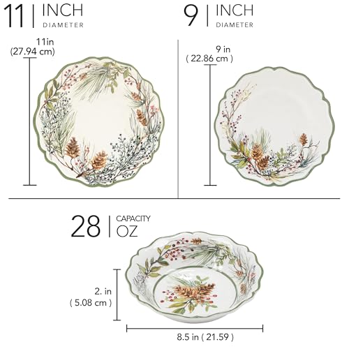 Certified International Winter Forest 12 Pc Dinnerware Set, Service for 4