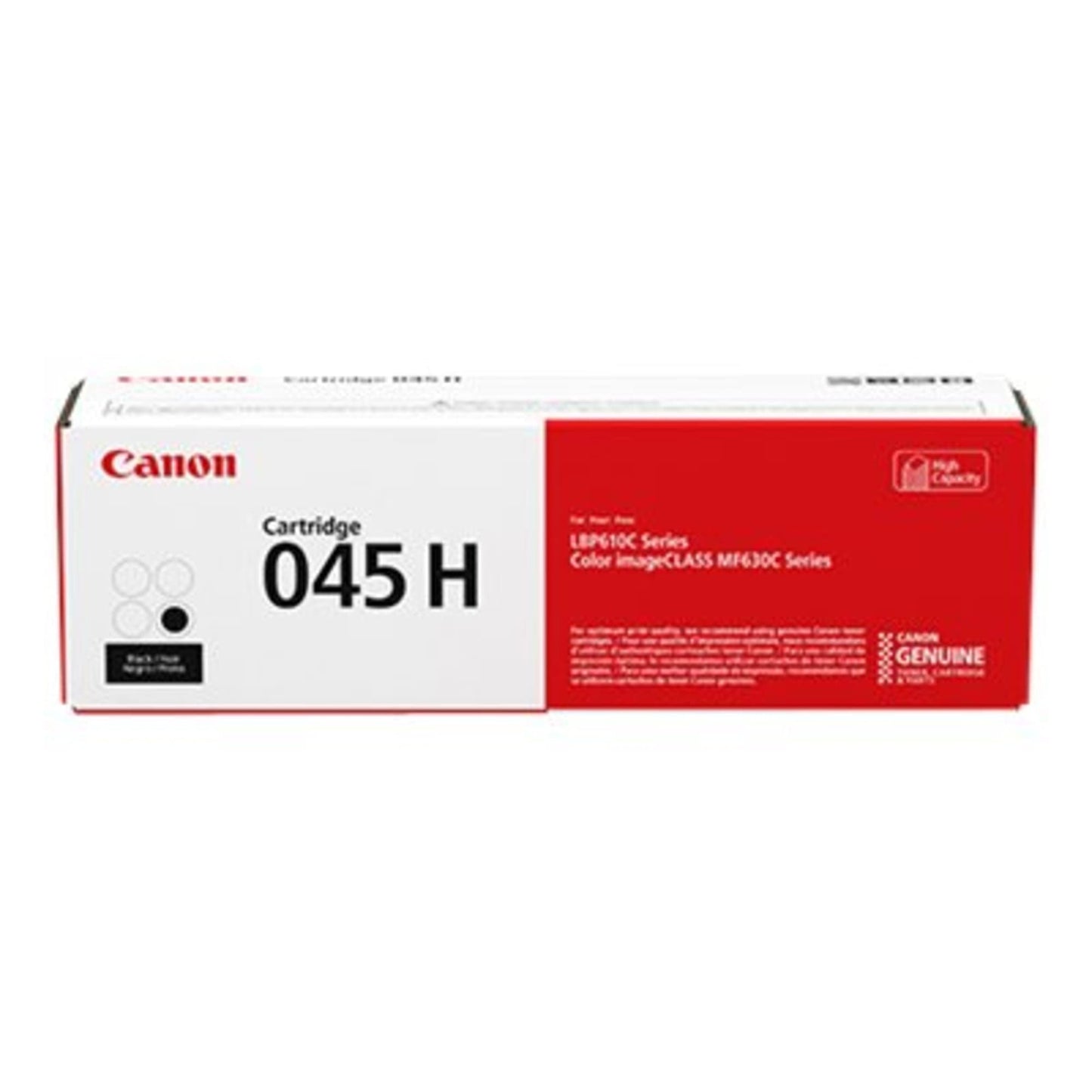 Canon Genuine Toner, Cartridge 045 Black, High Capacity (1246C001), 1 Pack Color imageCLASS MF634Cdw, MF632Cdw, LBP612Cdw Laser Printer,High Yield Black