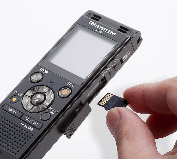 OM SYSTEM OLYMPUS WS-883 Digital Voice Recorder, Linear PCM/MP3 Recording Formats, USB Direct, 8gb Playback Speed and Volume Adjust, File Index, Erase Selected Files