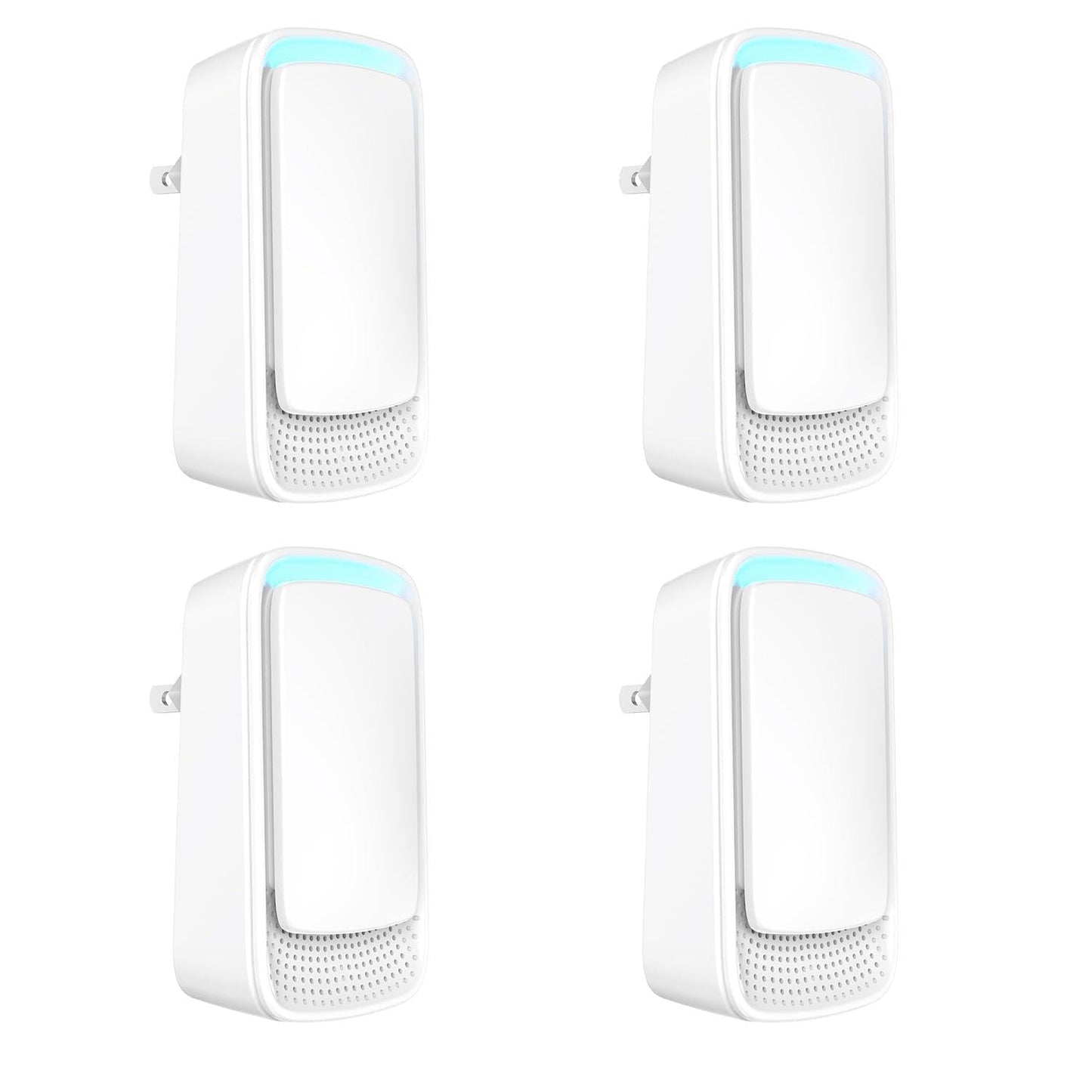 Plug In Air Ionizers - Negative Ion Technology Air Purifier - Quiet Operation Air Freshener for Home, Bedroom, Office, Garage Room - Portable Air Purifiers Odor,Pets Smell - Air Cleaner White (4 Pack）