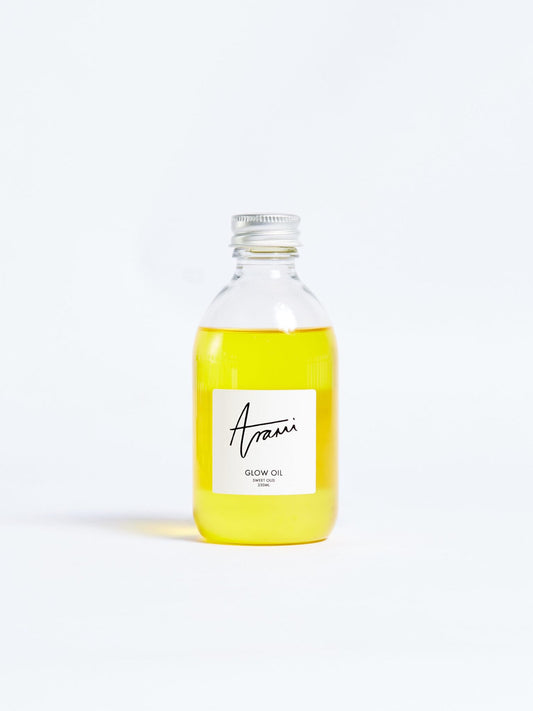 Arami Essentials Glow Oil | Multipurpose, Nutrient-Rich Face, Body & Hair Oil | Contains Shea Oil, Moisturizes, Strengthens, Combats Scars & Blemishes, Brightening, Anti-Aging, Vegan, Cruelty-Free