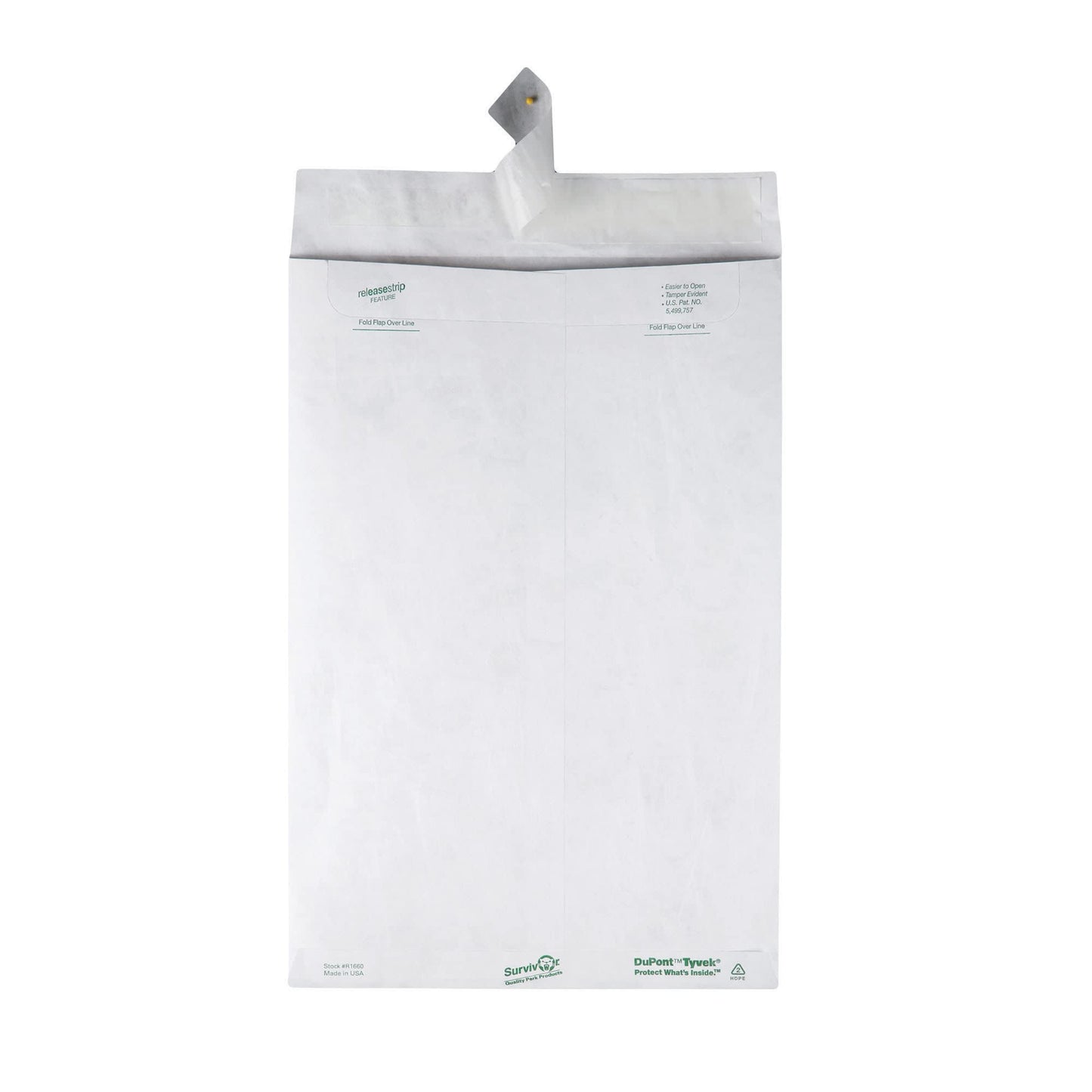 Quality Park QUAR1660 Survivor 10 x 15 Tyvek Catalog Mailer with Self Sealing Closure, 14 lb Puncture, Tear and Moisture Resistant DuPont Tyvek Envelopes, 100 per Box (R1660),White