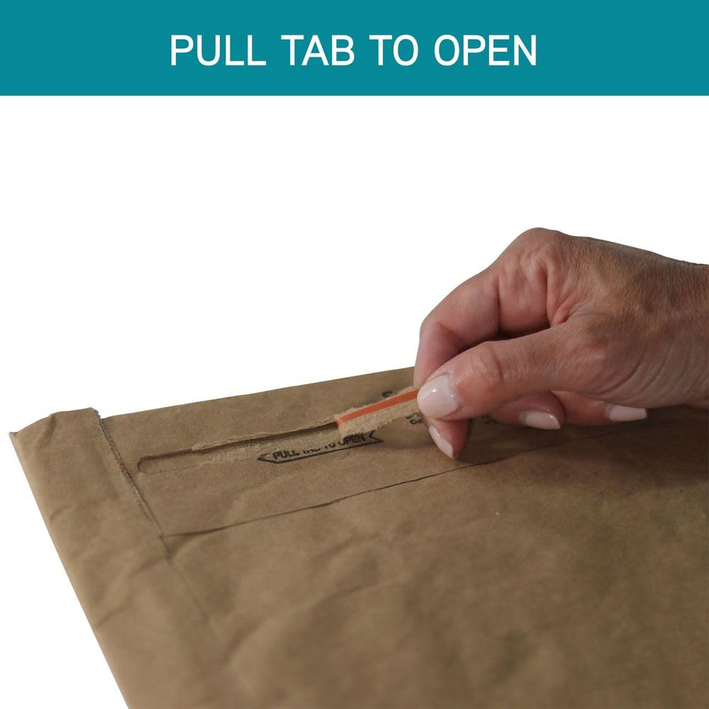 Sealed Air Jiffy Padded Shipping Mailers, Case of 100, Self Seal Heavy Duty Recycled Cushioned Mailing Envelope, #2-8.5" x 12", Kraft